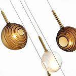 Люстра светодиодная с сферическими стеклянными плафонами Splatter варинант исполнения - 4 | Loft Concept в Казани