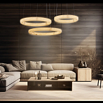 Люстра с 3-мя кольцами из натурального камня Minerals of Light варинант исполнения - 3 | Loft Concept в Казани