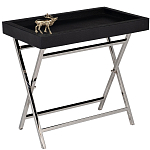 Стол сервировочный кожаный с декором в виде золотистой фигуркой лося Embodiment of Style варинант исполнения - 1 | Loft Concept в Казани