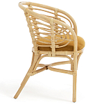 Кресло из ротанга с сиденьем из велюра Vini Rattan Armchair варинант исполнения - 3 | Loft Concept в Казани