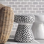 Дизайнерский журнальный стол белый в чёрный горох Gefan варинант исполнения - 1 | Loft Concept в Казани