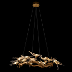 Люстра подвесная с прозрачными стеклянными птичками на ветвях Диаметр 100 см Serip Voa варинант исполнения - 3 | Loft Concept в Казани