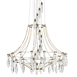 Люстра подвесная из металла с хрустальными прозрачными подвесками Quasar 81 варинант исполнения - 1 | Loft Concept в Казани