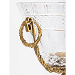 Чаша из рельефного стекла прозрачного цвета на бронзовой подставке Eden Garden варинант исполнения - 2 | Loft Concept в Казани