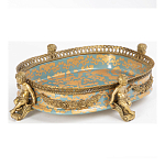 Чаша с орнаментом на ножках в виде бронзовых ангелов Eden Garden варинант исполнения - 2 | Loft Concept в Казани