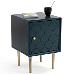 Тумба с одной дверцей Scale Ornament Blue Nightstand варинант исполнения - 1 | Loft Concept в Казани