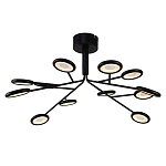 Люстра черного цвета с 12-ю круглыми плафонами Bendik Lighting варинант исполнения - 2 | Loft Concept в Казани