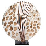Настольная лампа из перламутра и дерева на подставке Indonesian Shell варинант исполнения - 3 | Loft Concept в Казани