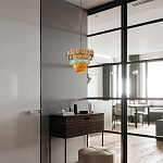 Люстра конусовидная с каскадом из разноцветных круглых подвесов Key Lustar варинант исполнения - 4 | Loft Concept в Казани