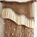Дизайнерское Панно Дюна Макраме из нитей и бусин Wall Panel Dune варинант исполнения - 1 | Loft Concept в Казани