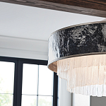 Люстра круглая с подвесками из текстурированного стекла молочного цвета Hinkley варинант исполнения - 7 | Loft Concept в Казани