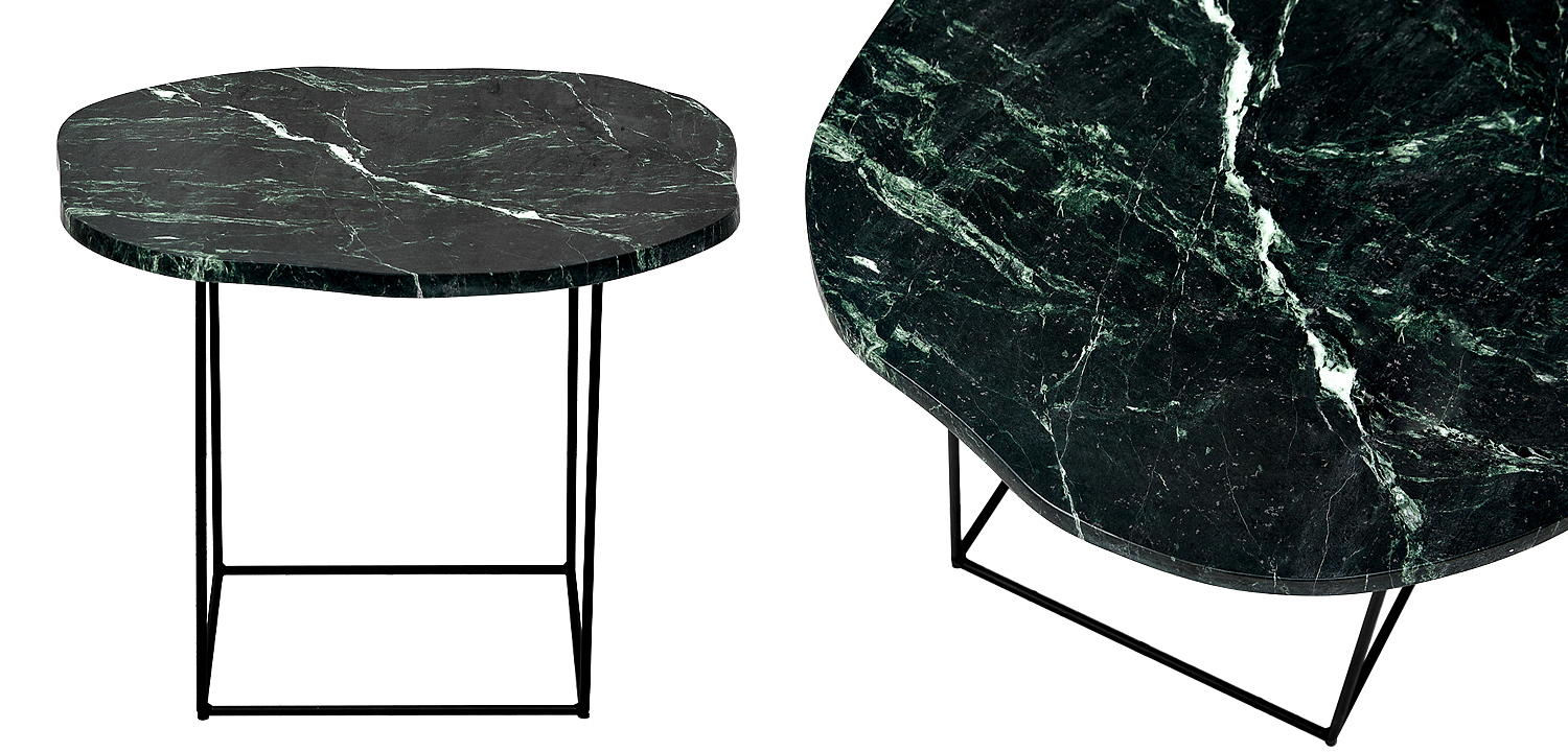 Кофейный стол с зелёной мраморной столешницей Gillespie Coffee Table Кофейный стол с зелёной мраморной столешницей Gillespie Coffee Table - Loft-Concept в Казани