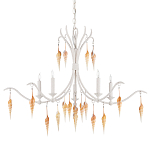 Люстра белая фактурная с подвесками из ракушек Study of Grace варинант исполнения - 3 | Loft Concept в Казани