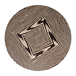 Столик журнальный круглый с полосатым узором Zebroids варинант исполнения - 2 | Loft Concept в Казани