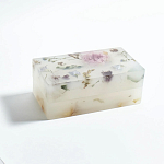 Шкатулка из эпоксидной смолы с цветами белая Epoxy Resin Rectangular Box White варинант исполнения - 3 | Loft Concept в Казани