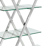 Стеллаж со стеклянными полками на стальном каркасе X-ray варинант исполнения - 3 | Loft Concept в Казани