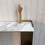 Консоль прямоугольная с основанием чёрного и золотого цвета Wrap варинант исполнения - 3 | Loft Concept в Казани