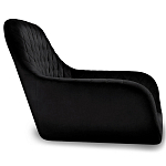 Барный стул со спинкой и подлокотниками на 4-х металлических ножках Douglas Rhombus Черный Велюр варинант исполнения - 2 | Loft Concept в Казани