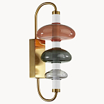 Бра с плафоном из разноцветного стекла Glass Peonies варинант исполнения - 2 | Loft Concept в Казани