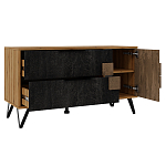 ТВ-тумба с  2-мя ящиками и закрытыми полками Stone Effect варинант исполнения - 4 | Loft Concept в Казани