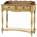 Деревянная консоль в стиле прованс с двумя ящиками Margery Wooden Provence Console Table варинант исполнения - 1 | Loft Concept в Казани