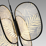 Люстра с гравировкой на акриловых плафонах Gravyura Black D 50 см варинант исполнения - 3 | Loft Concept в Казани