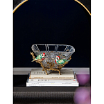 Чаша квадратная из прозрачного стекла с фигурками разноцветных птиц Eden Garden варинант исполнения - 2 | Loft Concept в Казани