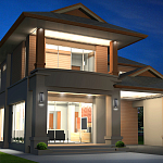 Настенный фонарь уличный прямоугольный черного цвета со стеклом с пузырьками Eurofase варинант исполнения - 6 | Loft Concept в Казани