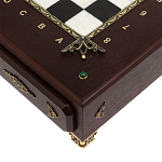 Шахматы в ларце из натуральных камней Долерит Малахит Мрамор Decorative Thematic Chess Русь варинант исполнения - 5 | Loft Concept в Казани