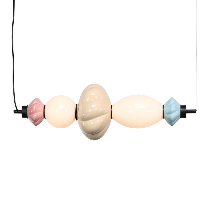 Подвесной светильник фигруный с керамическими элементами 18W LED Fragrant Light Зеленый Голубой Розовый в Казани | Loft Concept 