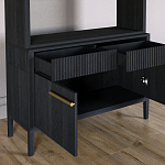 Стеллаж Primo с ящиками Черный дуб  варинант исполнения - 6 | Loft Concept в Казани