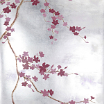 Обои ручная роспись Cherry Tree Special Colourway on Sterling Silver gilded paper варинант исполнения - 2 | Loft Concept в Казани