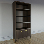 Книжный Стеллаж Elsa Dreams Walnut с задней стенкой варинант исполнения - 1 | Loft Concept в Казани