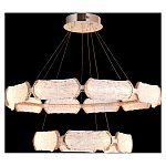 Люстра с 2-мя кольцами с текстурным природным рисунком IceFlame варинант исполнения - 5 | Loft Concept в Казани