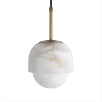 Подвесной светильник из белого алебастра Cryptocrystalline Stone варинант исполнения - 5 | Loft Concept в Казани