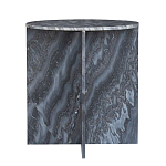 Столик кофейный с столешницей из черного мрамора Compact Black Marble Table варинант исполнения - 3 | Loft Concept в Казани