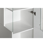 Шкаф-витрина белая с полками и стеклянной дверью Strict Lines варинант исполнения - 3 | Loft Concept в Казани