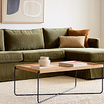 Журнальный стол с прямоугольной деревянной столешницей Urban Style Space варинант исполнения - 4 | Loft Concept в Казани