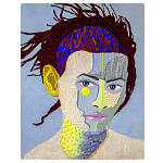 Картина с вышивкой Портрет wall panel People with the yellow ear 2 варинант исполнения - 3 | Loft Concept в Казани