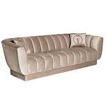 Диван трехместный велюровый серый Island of Comfort варинант исполнения - 1 | Loft Concept в Казани