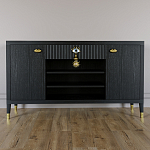 Комод-буфет Elsa Dreams Black с открытыми полками   варинант исполнения - 6 | Loft Concept в Казани