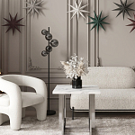 Кресло дизайнерское для лаунж зоны жемчужного цвета Pearl Lounge варинант исполнения - 3 | Loft Concept в Казани