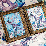 Постер в раме в стиле шинуазри Павлины на дереве Chinoiserie Imperial Garden Peacocks on a Tree Poster варинант исполнения - 3 | Loft Concept в Казани