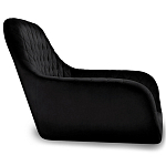 Барный стул вращающийся со спинкой и подлокотниками Douglas Rhombus Черный Велюр варинант исполнения - 2 | Loft Concept в Казани