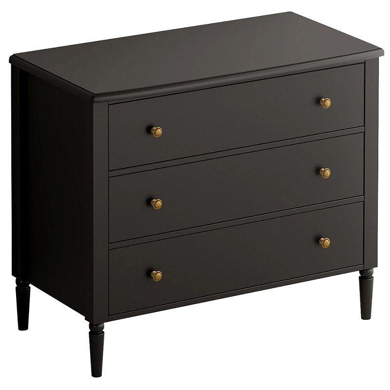 Комод с 3 ящиками Blues Black Черный в Казани | Loft Concept 