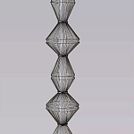 Торшер светодиодный с плетеным металлическим каркасом Metal Interweaving варинант исполнения - 2 | Loft Concept в Казани