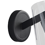 Бра конусообразной формы из прозрачного акрила и черной стали Glass Cylinder Black варинант исполнения - 3 | Loft Concept в Казани