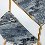 Кофейный столик с подстольем из металла Halves варинант исполнения - 3 | Loft Concept в Казани