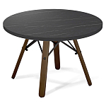 Стол журнальный c круглой столешницей на четырех коричневых ножках Charm Coffee Table варинант исполнения - 1 | Loft Concept в Казани