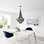 Люстра каплевидной формы украшенная серыми бусинами Wooden Beads Grey Chandelier варинант исполнения - 2 | Loft Concept в Казани